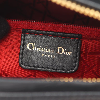 レディディオール ラージ カナージュ ハンドバッグ レザー ブラック クリスチャンディオール バッグ Christian Dior
