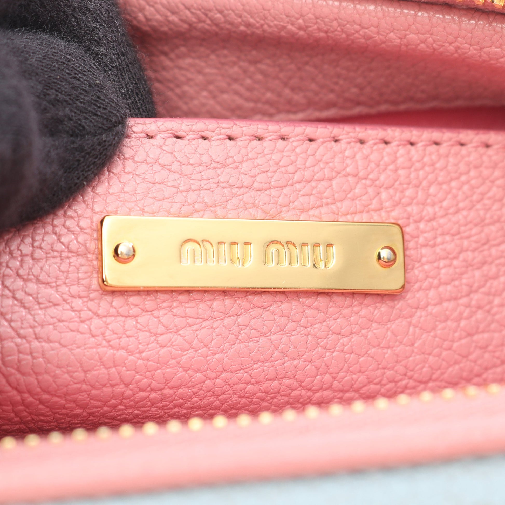 MADRAS マドラス チェーンショルダーバッグ レザー ピンク ライトブルー ライトイエロー ミュウミュウ バッグ miu miu