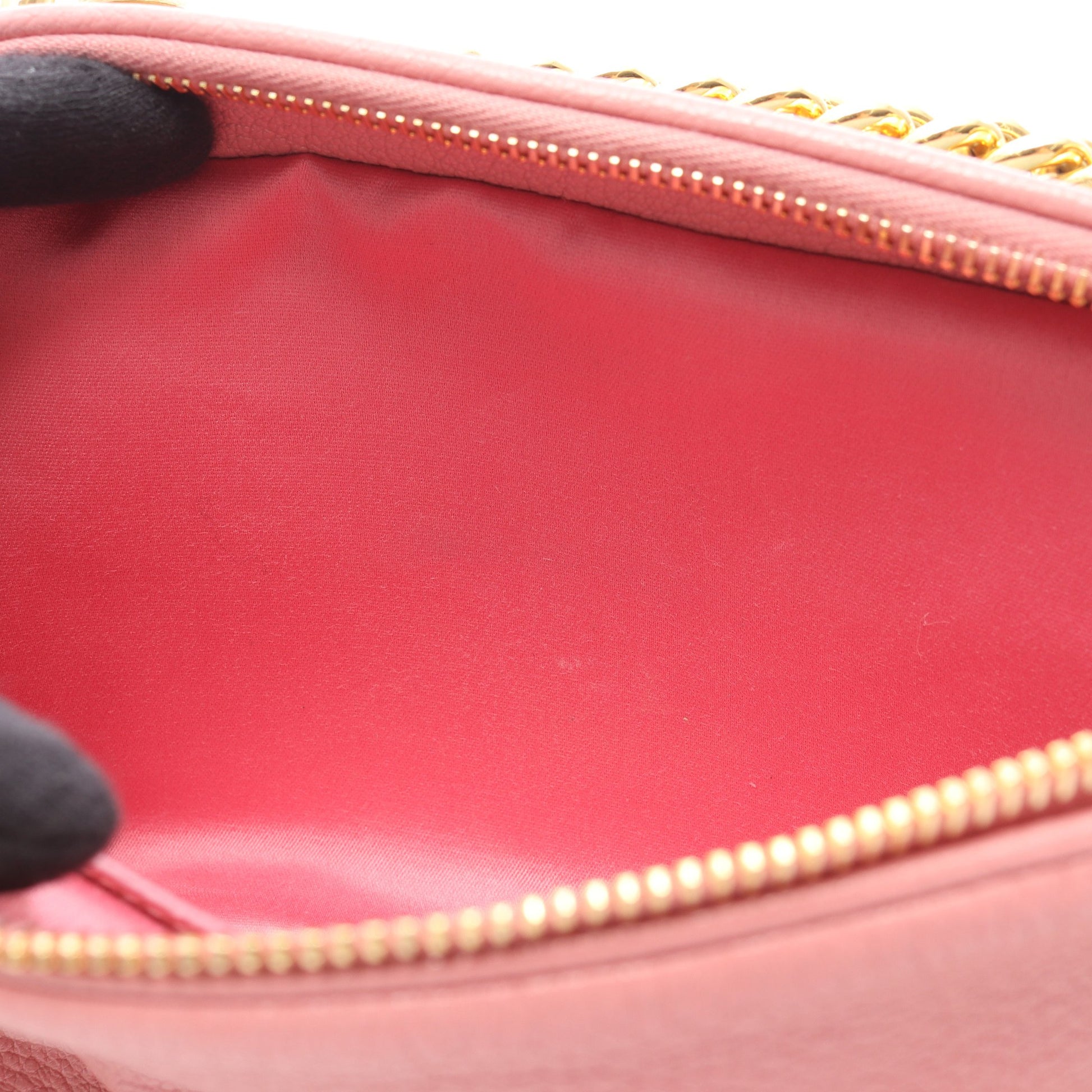 MADRAS マドラス チェーンショルダーバッグ レザー ピンク ライトブルー ライトイエロー ミュウミュウ バッグ miu miu