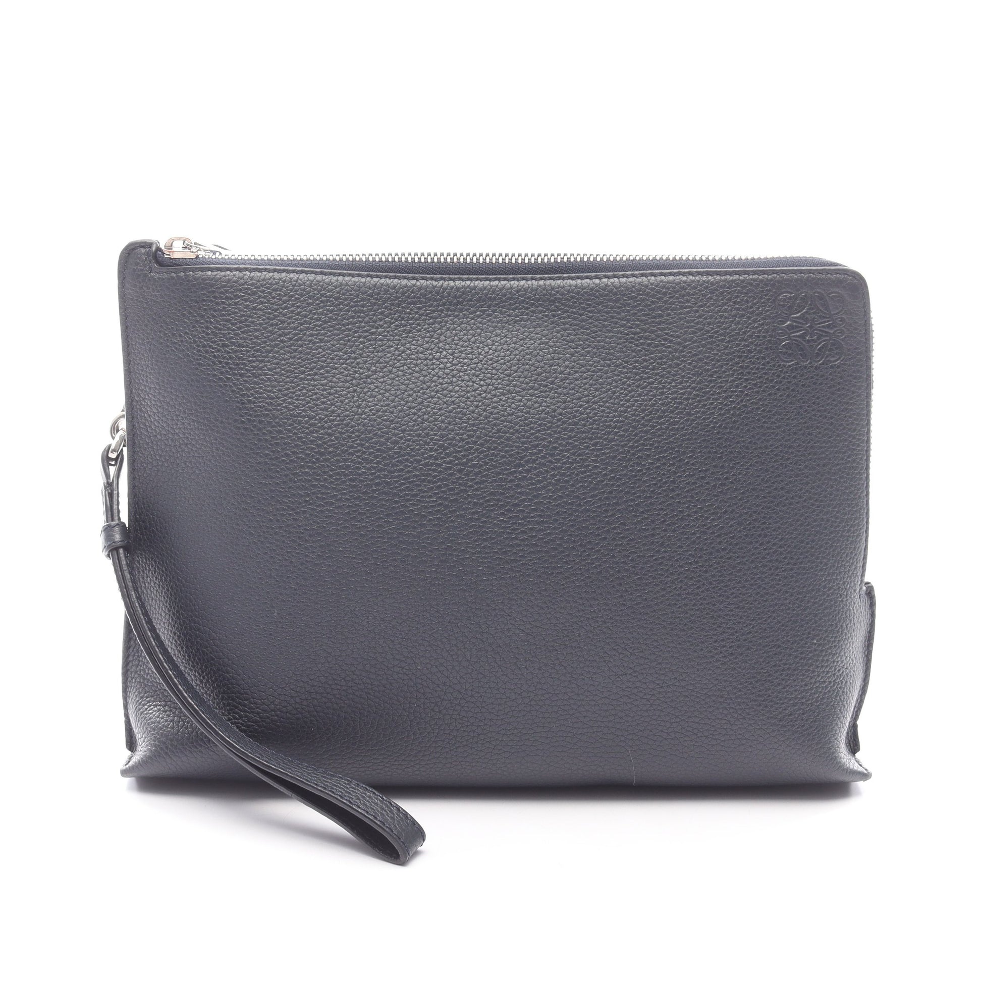 アナグラム クラッチバッグ レザー ダークネイビー ロエベ バッグ LOEWE