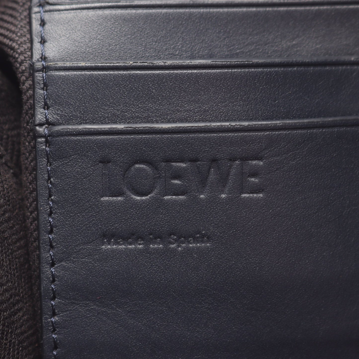 アナグラム クラッチバッグ レザー ダークネイビー ロエベ バッグ LOEWE