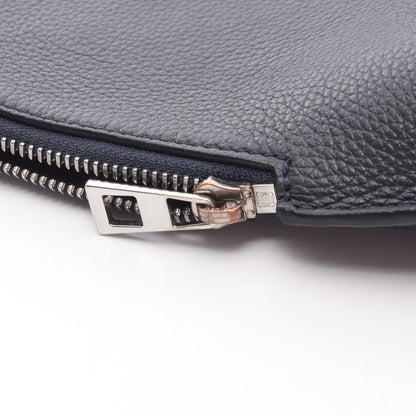 アナグラム クラッチバッグ レザー ダークネイビー ロエベ バッグ LOEWE