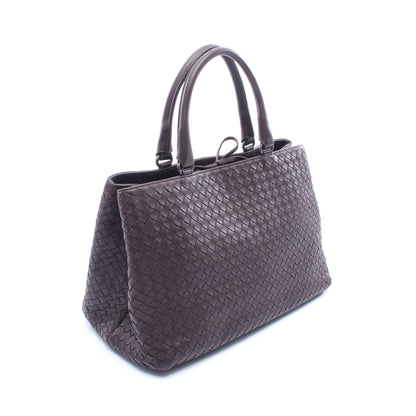 イントレチャート ハンドバッグ トートバッグ レザー ダークブラウン ボッテガヴェネタ バッグ BOTTEGA VENETA