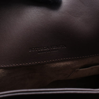 イントレチャート ハンドバッグ トートバッグ レザー ダークブラウン ボッテガヴェネタ バッグ BOTTEGA VENETA