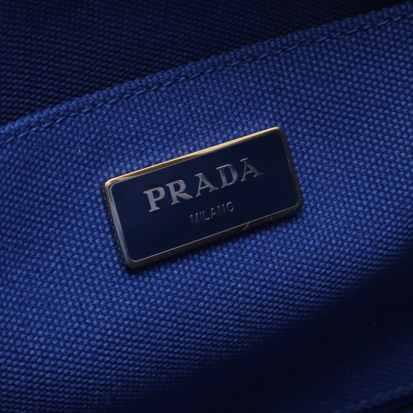CANAPA カナパ 2WAY ハンドバッグ トートバッグ キャンバス ブルー プラダ バッグ PRADA