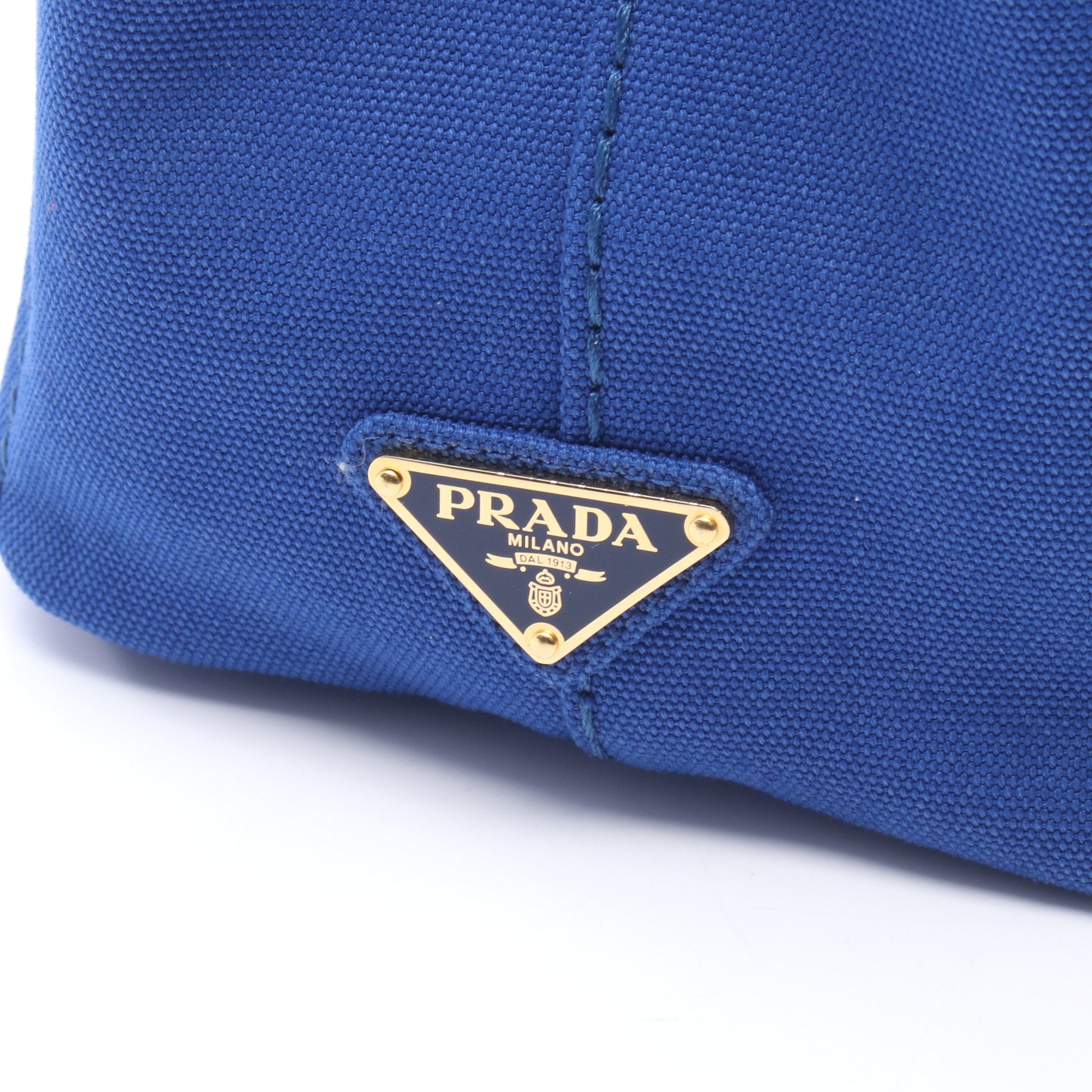 CANAPA カナパ 2WAY ハンドバッグ トートバッグ キャンバス ブルー プラダ バッグ PRADA