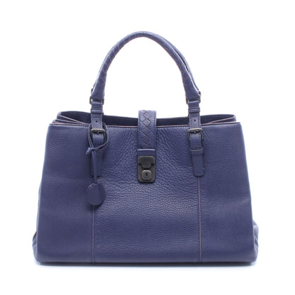 ローマバッグ ミディアム ハンドバッグ レザー ネイビー ボッテガヴェネタ バッグ BOTTEGA VENETA