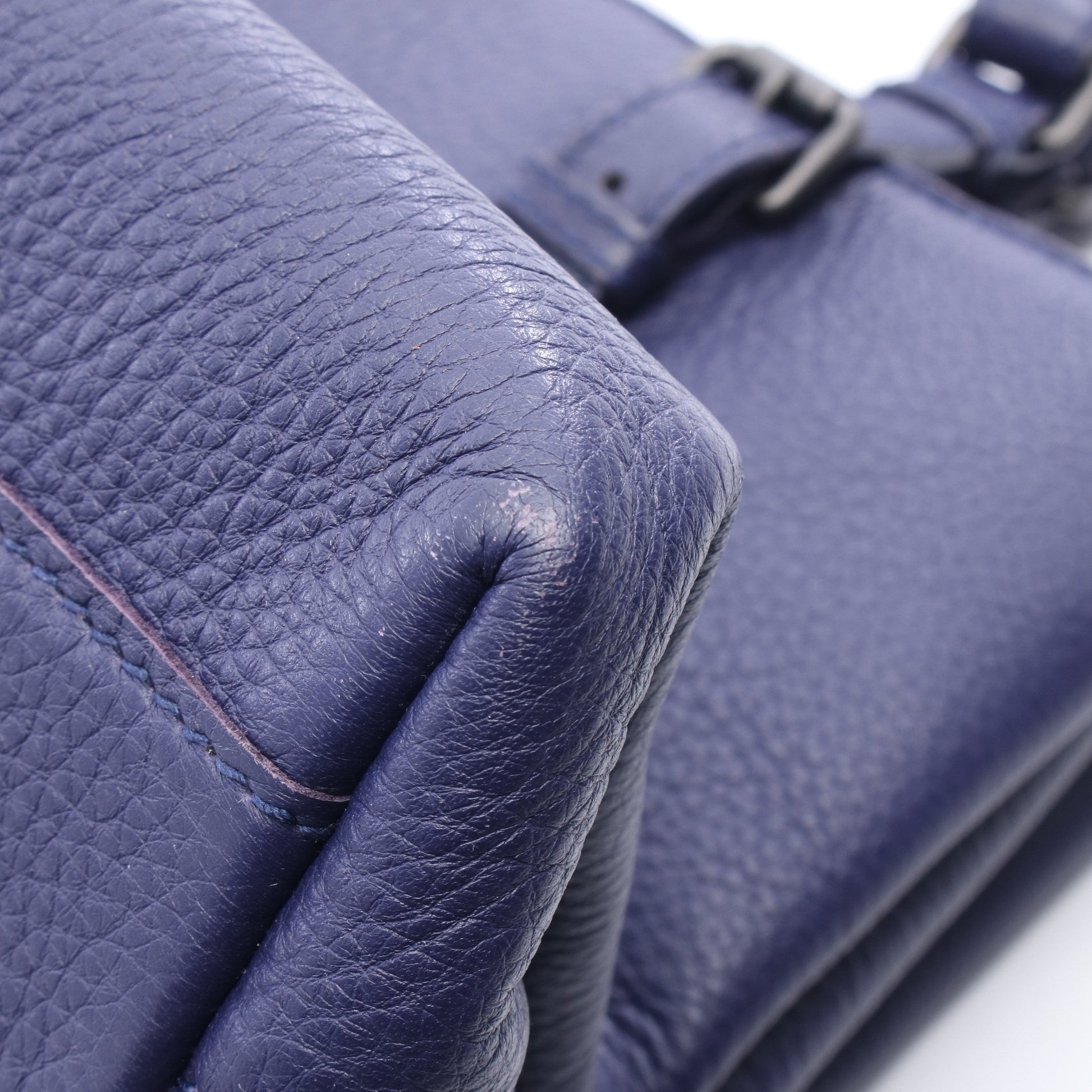 ローマバッグ ミディアム ハンドバッグ レザー ネイビー ボッテガヴェネタ バッグ BOTTEGA VENETA