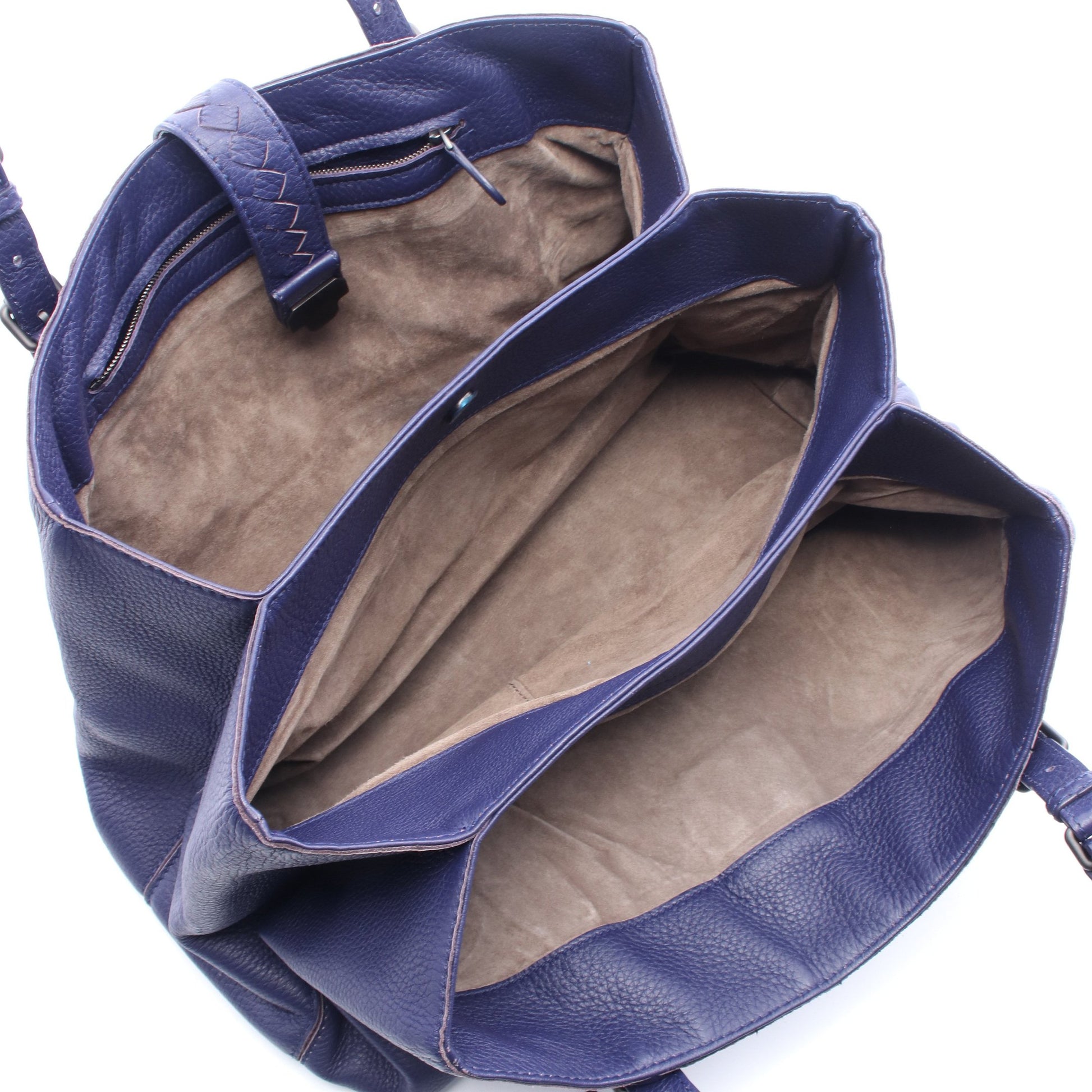 ローマバッグ ミディアム ハンドバッグ レザー ネイビー ボッテガヴェネタ バッグ BOTTEGA VENETA