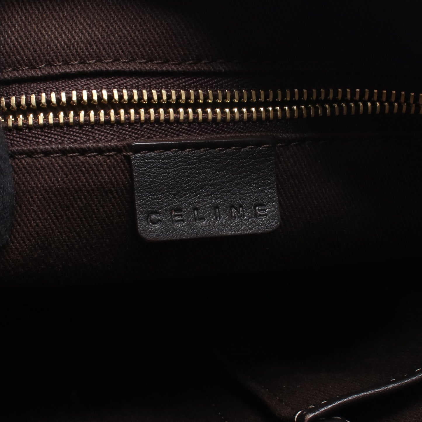 マカダム ショルダーバッグ キャンバス レザー ベージュ ダークブラウン セリーヌ バッグ CELINE