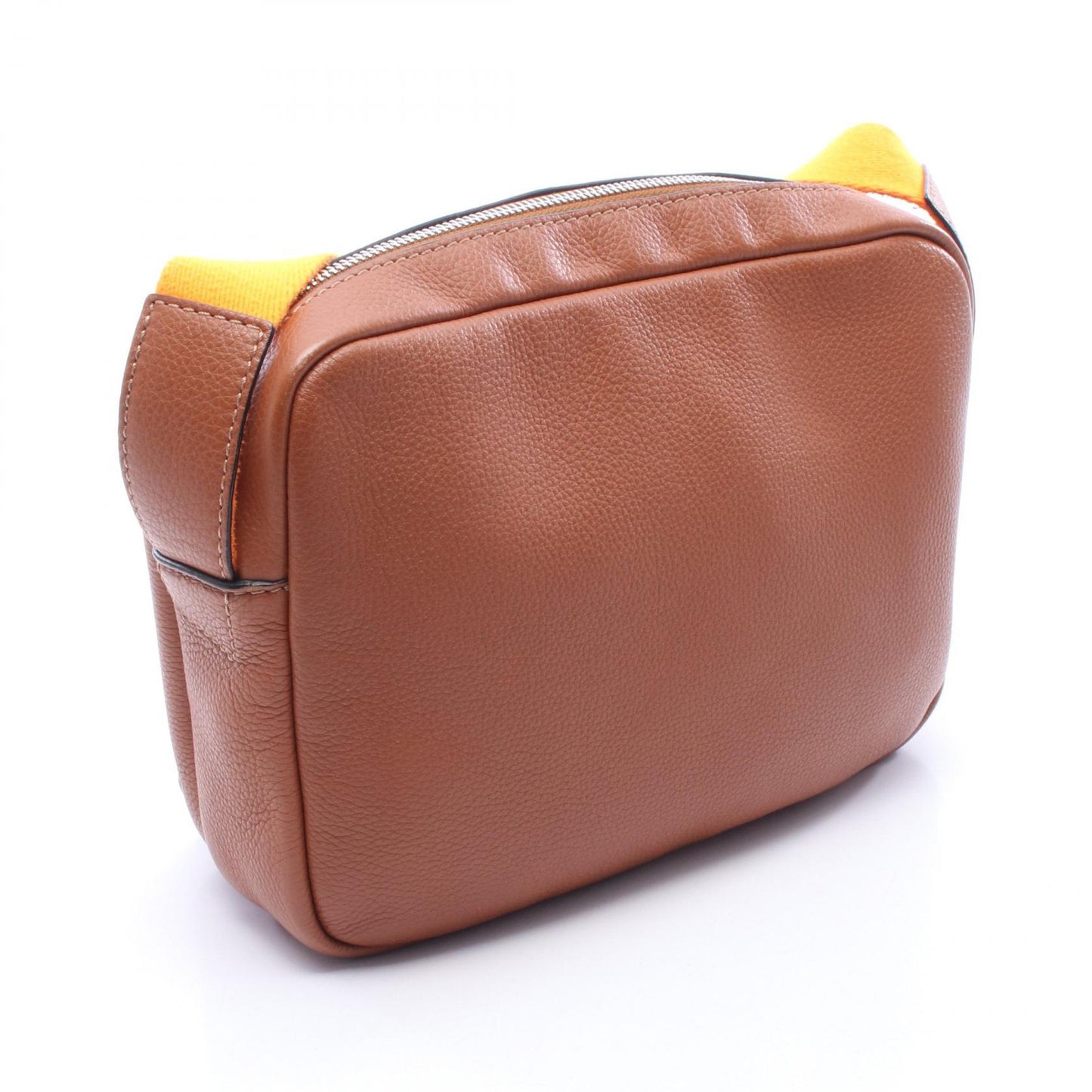 ミリタリー メッセンジャーバッグ XS ショルダーバッグ レザー ブラウン オレンジ ロエベ バッグ LOEWE