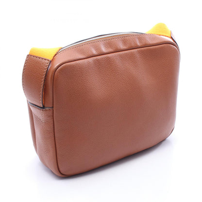 ミリタリー メッセンジャーバッグ XS ショルダーバッグ レザー ブラウン オレンジ ロエベ バッグ LOEWE