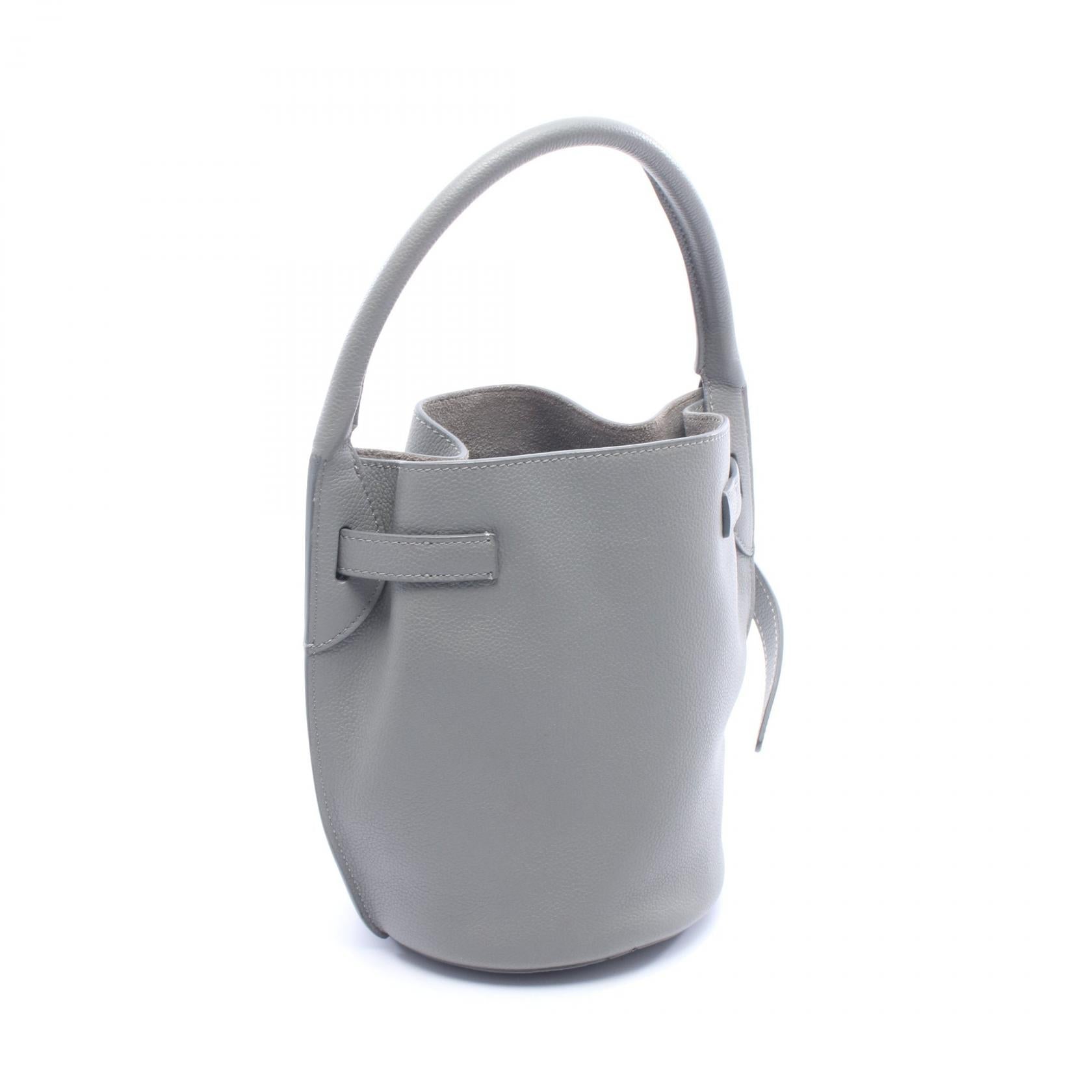 ビッグバッグ バケット ナノ ハンドバッグ レザー グレー セリーヌ バッグ CELINE