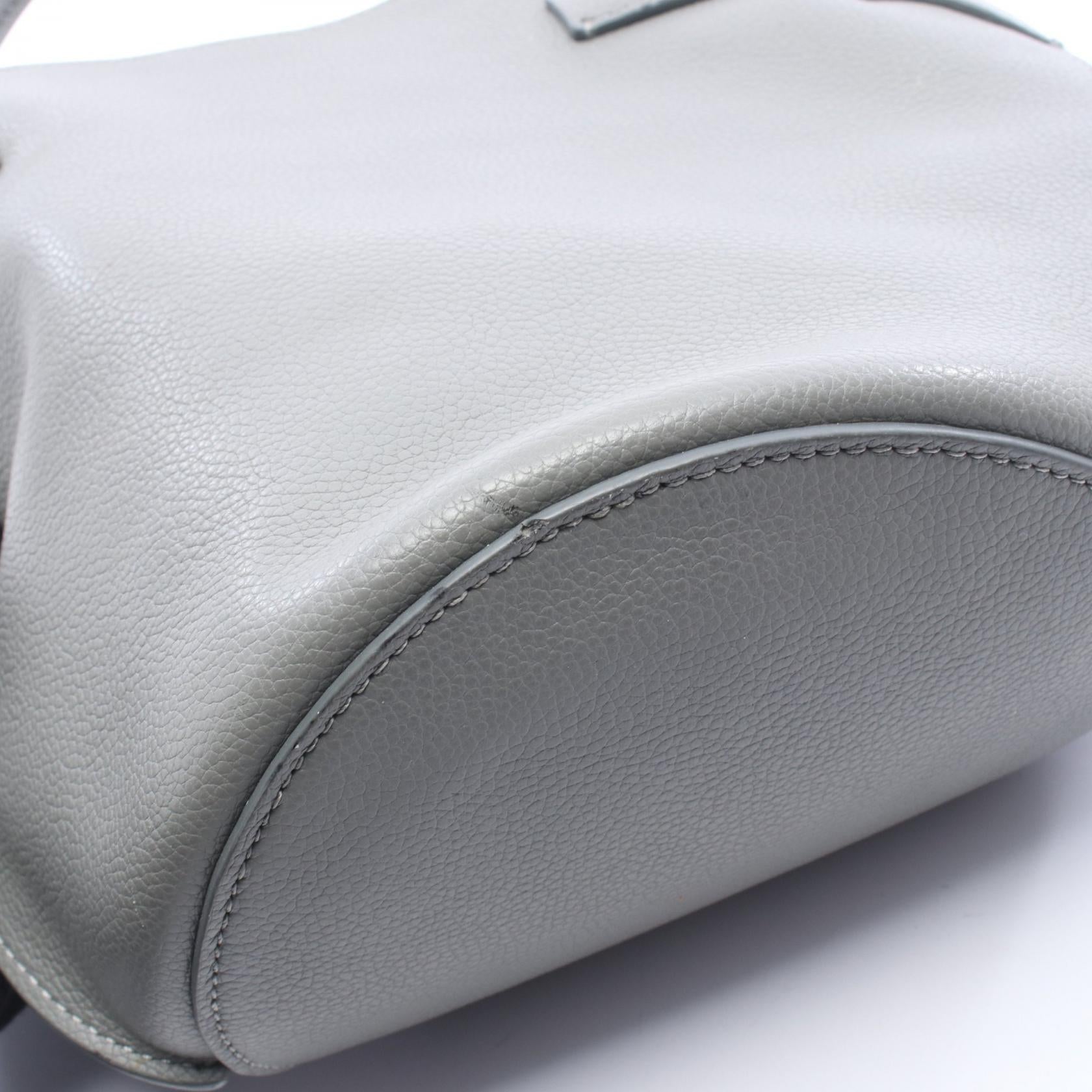 ビッグバッグ バケット ナノ ハンドバッグ レザー グレー セリーヌ バッグ CELINE
