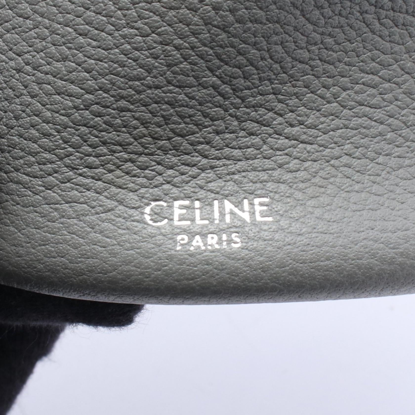 ビッグバッグ バケット ナノ ハンドバッグ レザー グレー セリーヌ バッグ CELINE