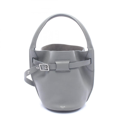 ビッグバッグ バケット ナノ ハンドバッグ レザー グレー セリーヌ バッグ CELINE