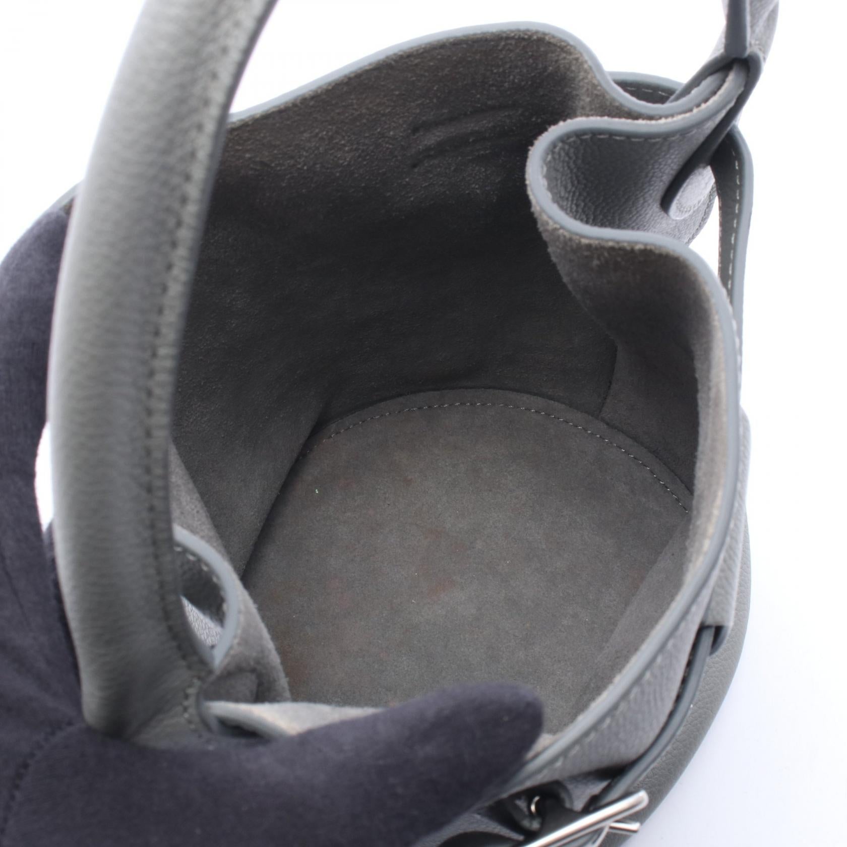ビッグバッグ バケット ナノ ハンドバッグ レザー グレー セリーヌ バッグ CELINE
