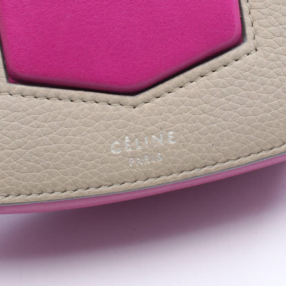 トロッター スモール バイカラー ショルダーバッグ レザー グレー ピンクパープル セリーヌ バッグ CELINE