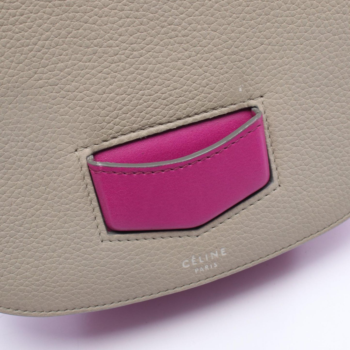 トロッター スモール バイカラー ショルダーバッグ レザー グレー ピンクパープル セリーヌ バッグ CELINE