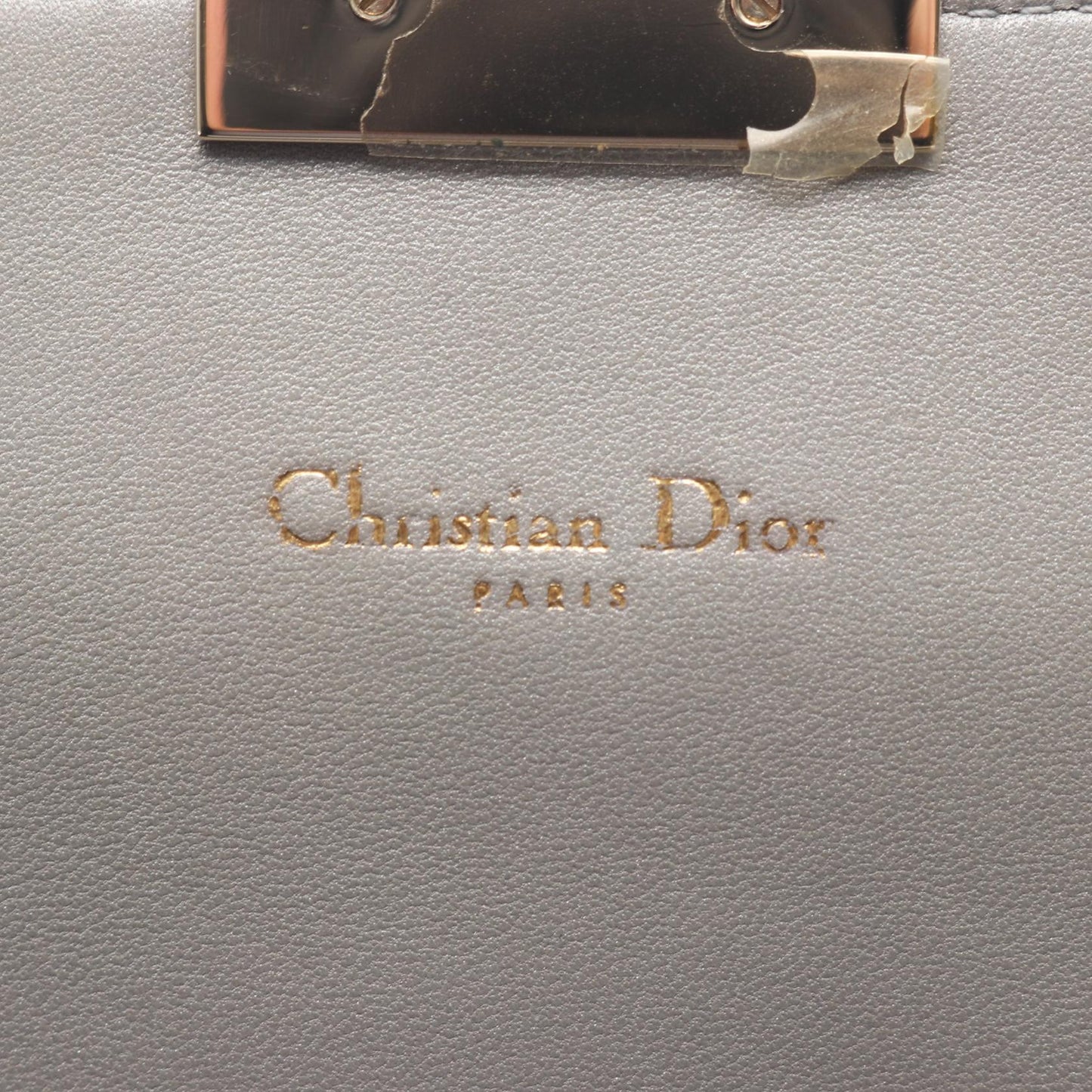 ミスディオール カナージュ チェーンウォレット レザー グレー クリスチャンディオール バッグ Christian Dior