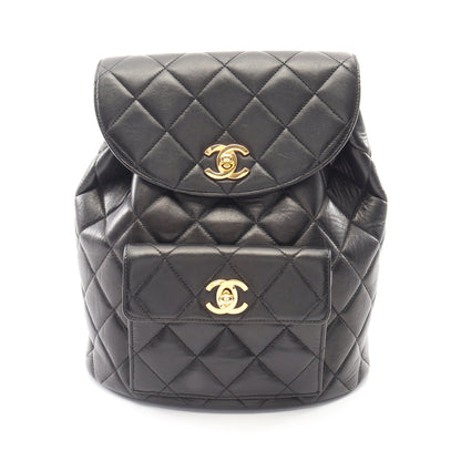 マトラッセ バックパック リュックサック ラムスキン ブラック ゴールド金具 シャネル バッグ CHANEL