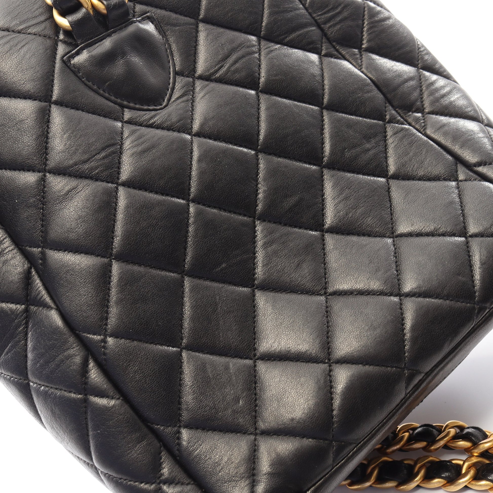 マトラッセ バックパック リュックサック ラムスキン ブラック ゴールド金具 シャネル バッグ CHANEL