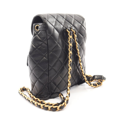 マトラッセ バックパック リュックサック ラムスキン ブラック ゴールド金具 シャネル バッグ CHANEL