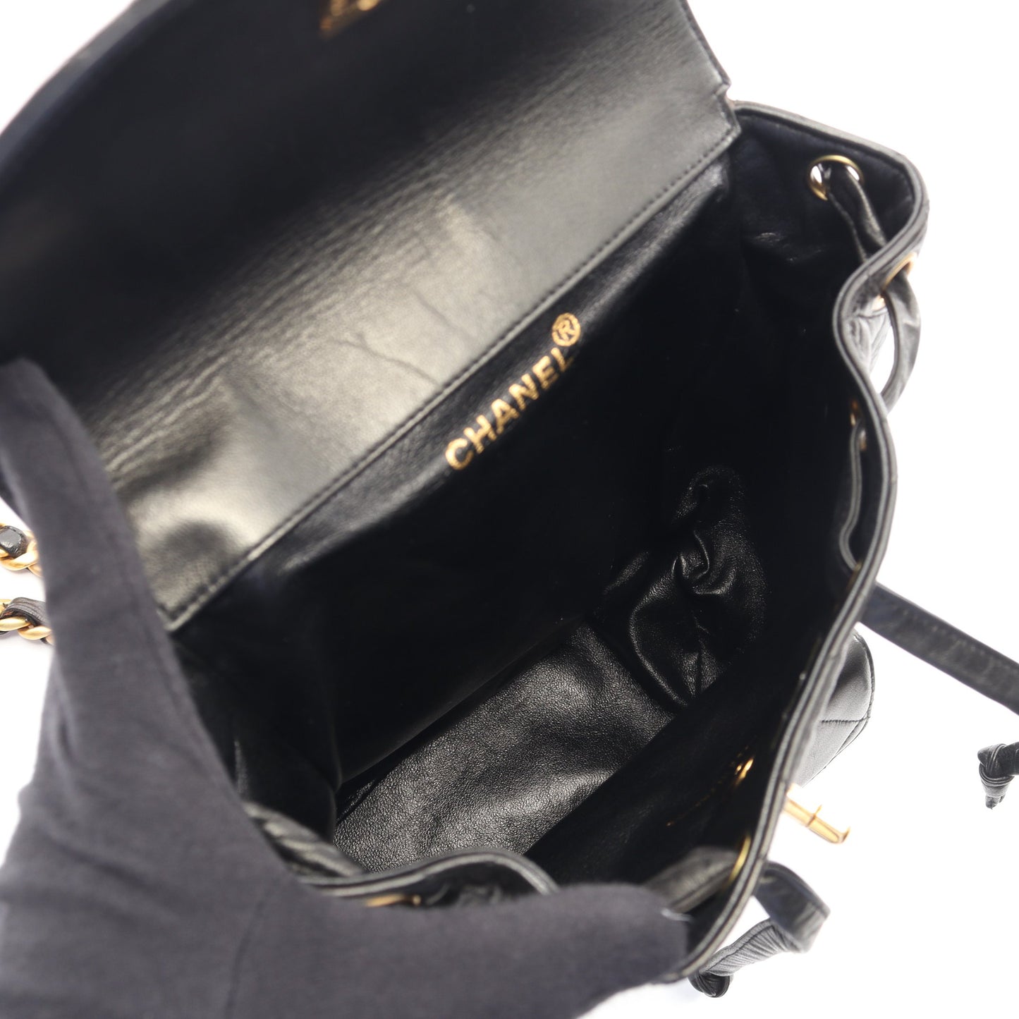 マトラッセ バックパック リュックサック ラムスキン ブラック ゴールド金具 シャネル バッグ CHANEL