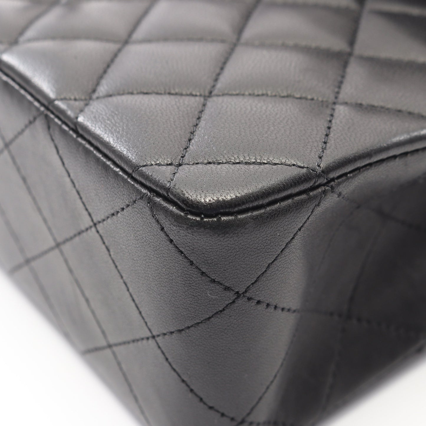 マトラッセ Wフラップ Wチェーンショルダーバッグ ラムスキン ブラック シルバー金具 シャネル バッグ CHANEL