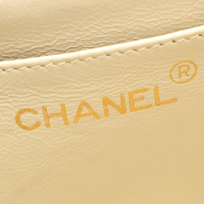 マトラッセ チェーンショルダーバッグ ラムスキン ベージュ ゴールド金具 シャネル バッグ CHANEL