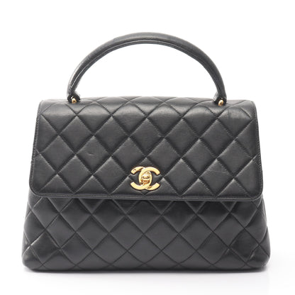 マトラッセ ハンドバッグ ラムスキン ブラック ゴールド金具 シャネル バッグ CHANEL