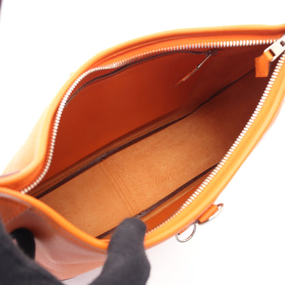 トリム31 ショルダーバッグ ヴォーエプソン オレンジ シルバー金具 □J刻印 エルメス バッグ HERMES