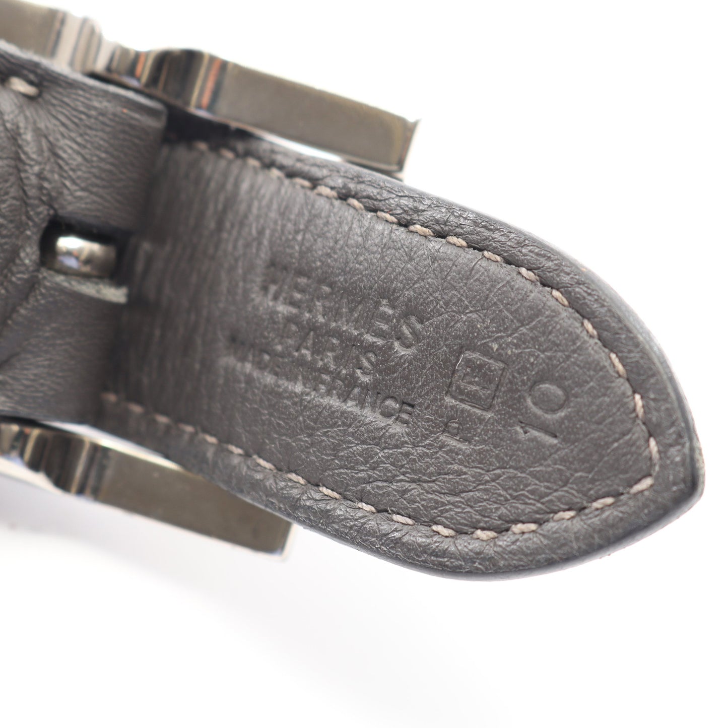 トリム35 グラファイト ワンショルダーバッグ トリヨンクレマンス グレー シルバー金具 □F刻印 エルメス バッグ HERMES