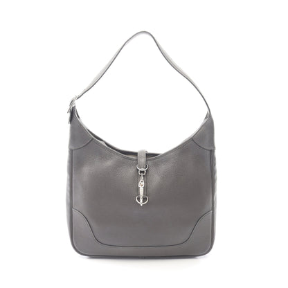 トリム35 グラファイト ワンショルダーバッグ トリヨンクレマンス グレー シルバー金具 □F刻印 エルメス バッグ HERMES