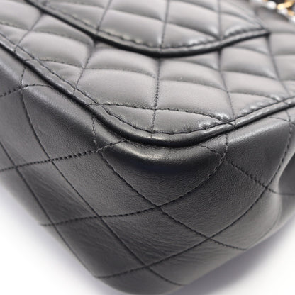 マトラッセ チェーンショルダーバッグ ラムスキン ブラック ゴールド金具 シャネル バッグ CHANEL