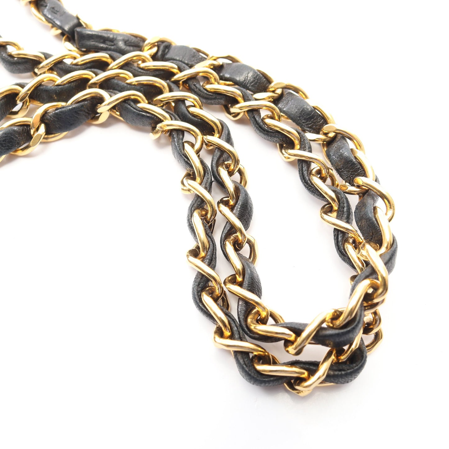 マトラッセ Wフラップ Wチェーンショルダーバッグ ラムスキン ブラック ゴールド金具 ヴィンテージ シャネル バッグ CHANEL