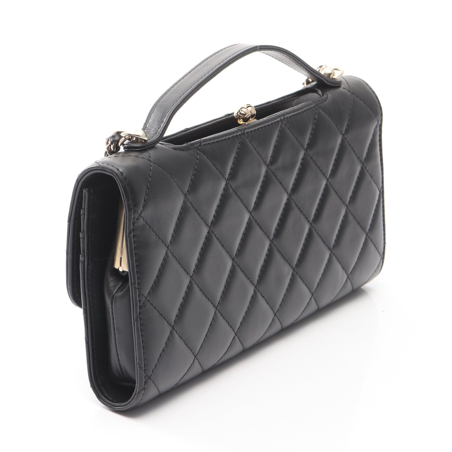 マトラッセ チェーンウォレット ラムスキン ブラック ゴールド金具 2WAY シャネル バッグ CHANEL