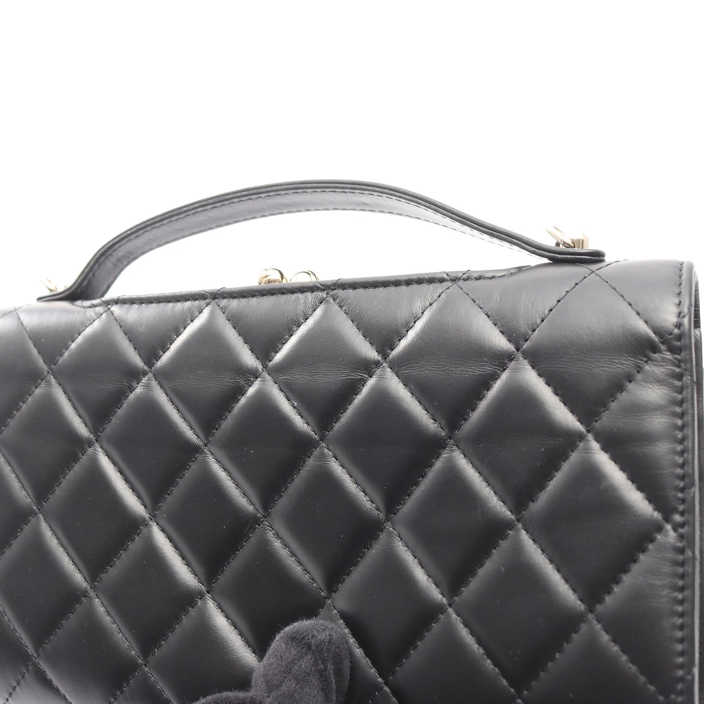 マトラッセ チェーンウォレット ラムスキン ブラック ゴールド金具 2WAY シャネル バッグ CHANEL