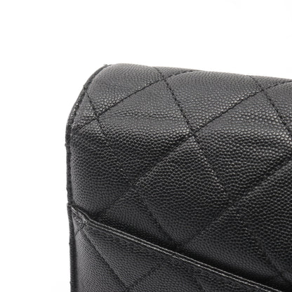 マトラッセ チェーンショルダーバッグ キャビアスキン ブラック ゴールド金具 シャネル バッグ CHANEL