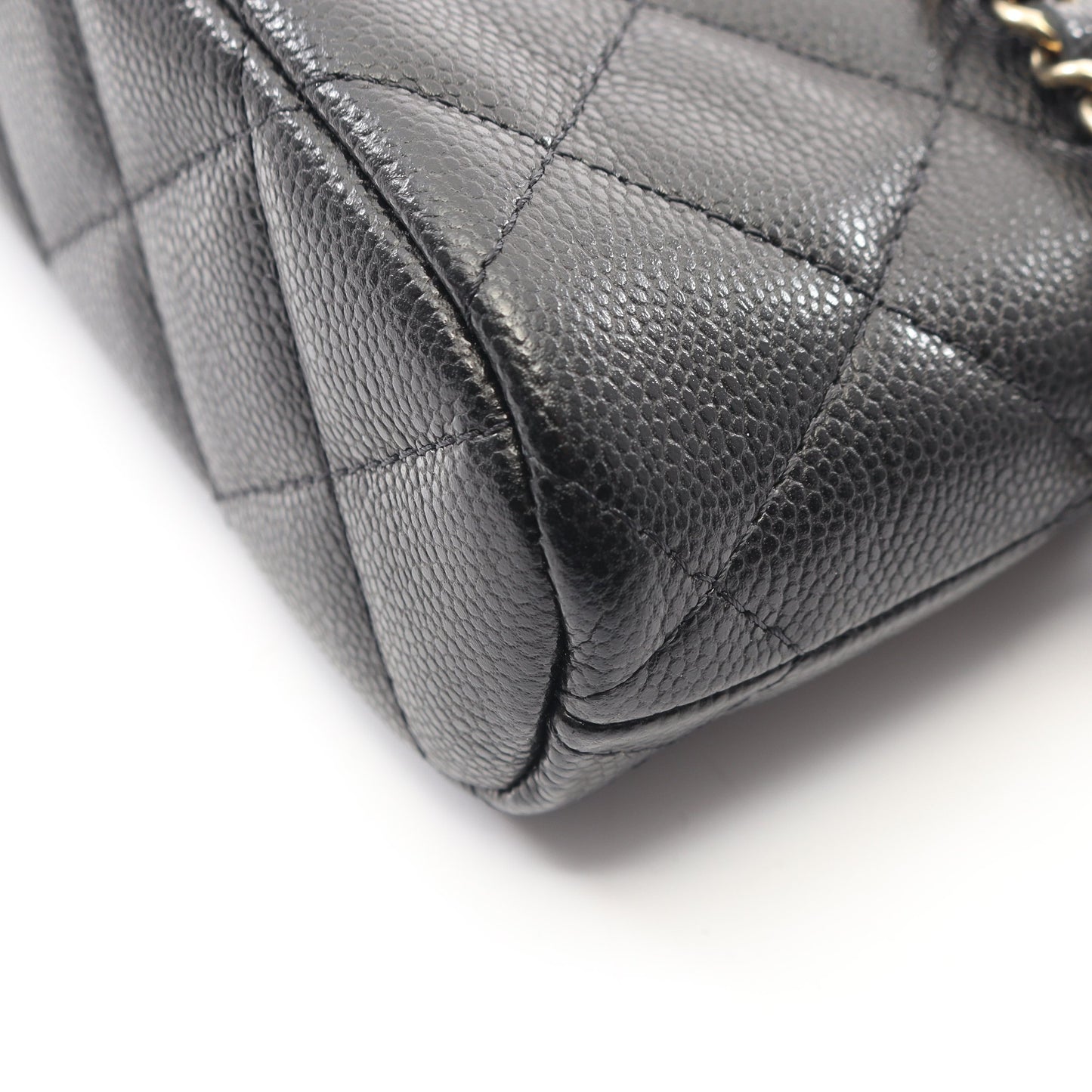 タイムレスクラシック マトラッセ チェーンショルダーバッグ キャビアスキン ブラック ゴールド金具 シャネル バッグ CHANEL