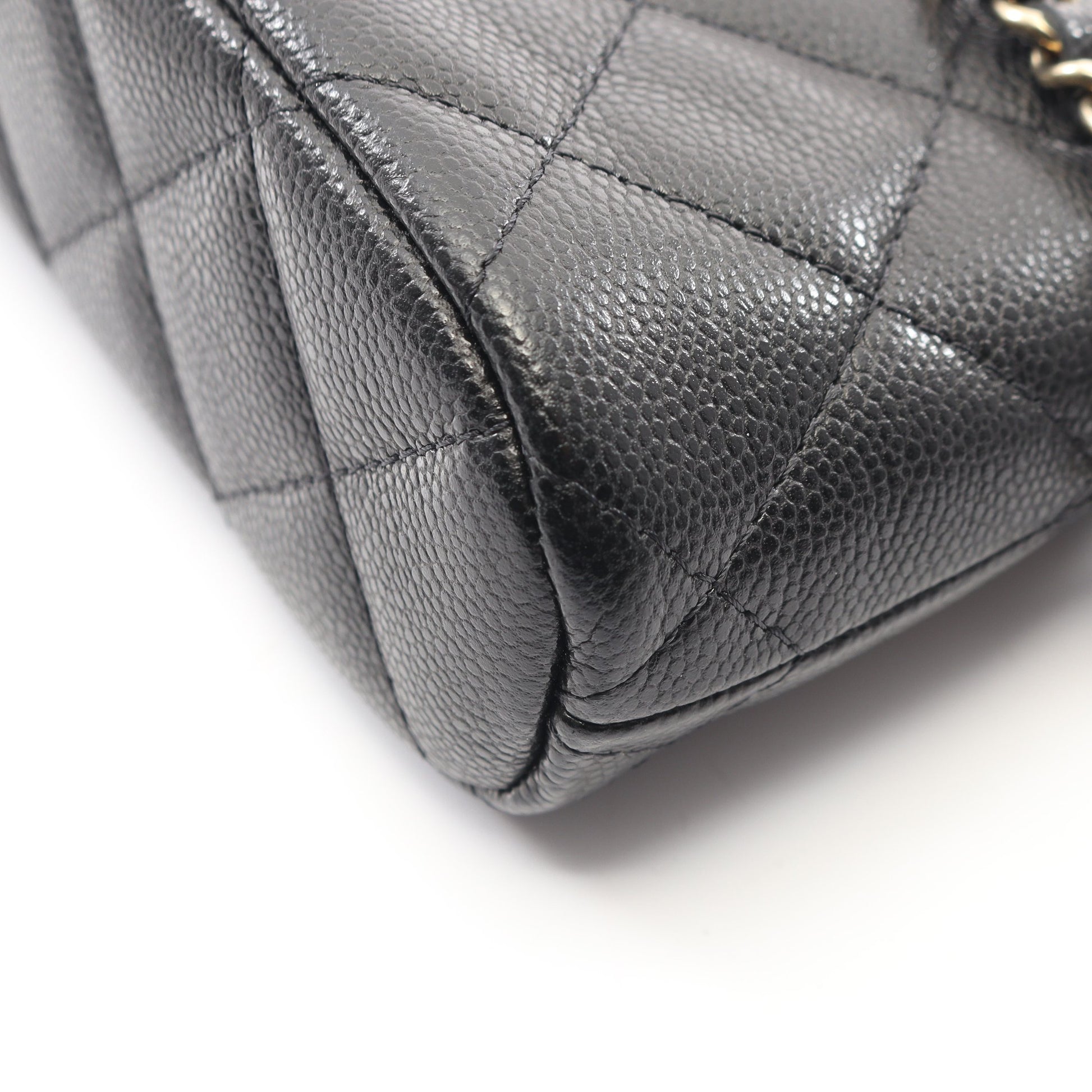 タイムレスクラシック マトラッセ チェーンショルダーバッグ キャビアスキン ブラック ゴールド金具 シャネル バッグ CHANEL