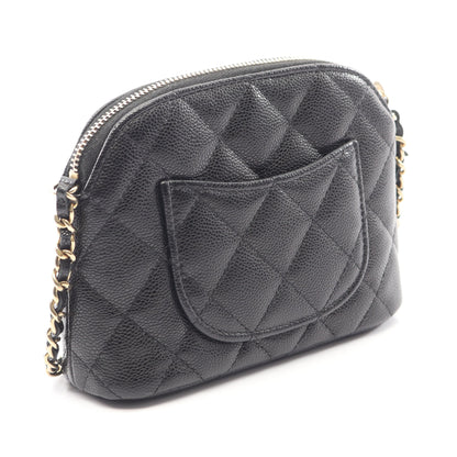 タイムレスクラシック マトラッセ チェーンショルダーバッグ キャビアスキン ブラック ゴールド金具 シャネル バッグ CHANEL