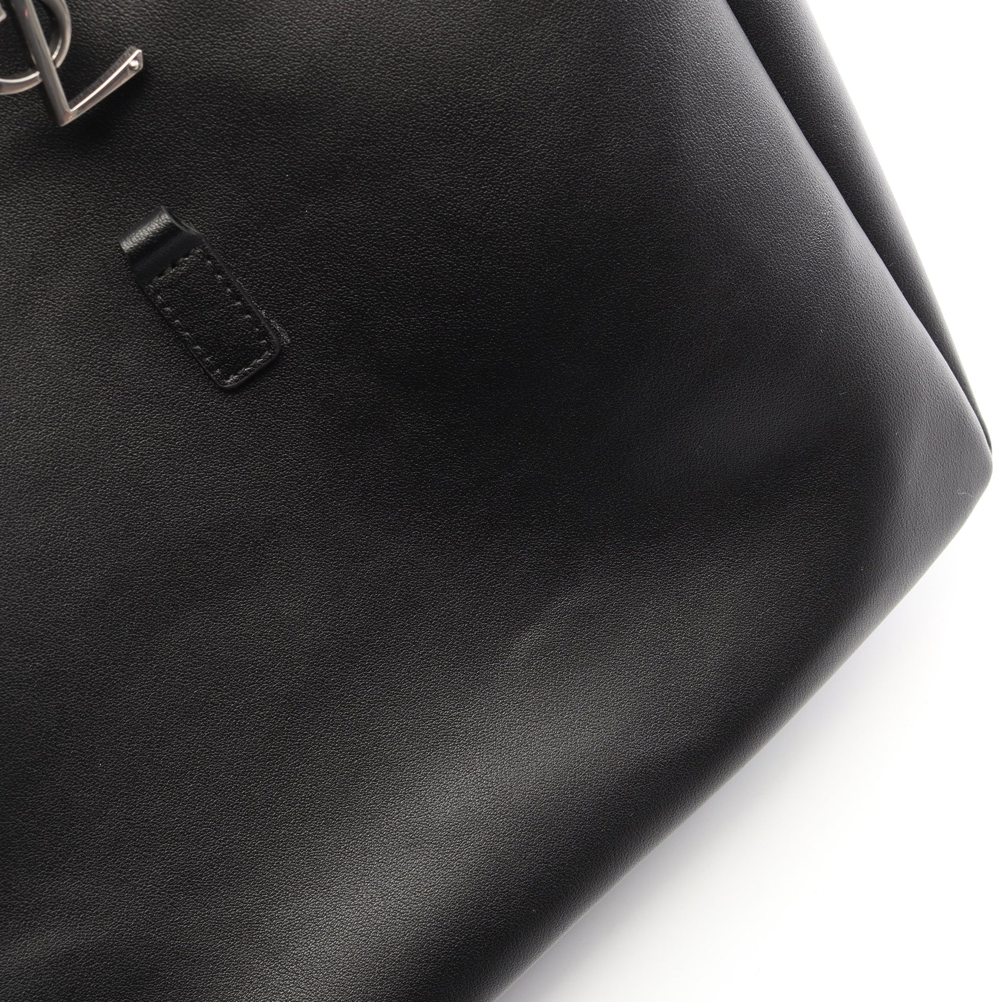 LE 5 A 7 ソフト ラージ ショルダーバッグ レザー ブラック サンローランパリ バッグ SAINT LAURENT PARIS
