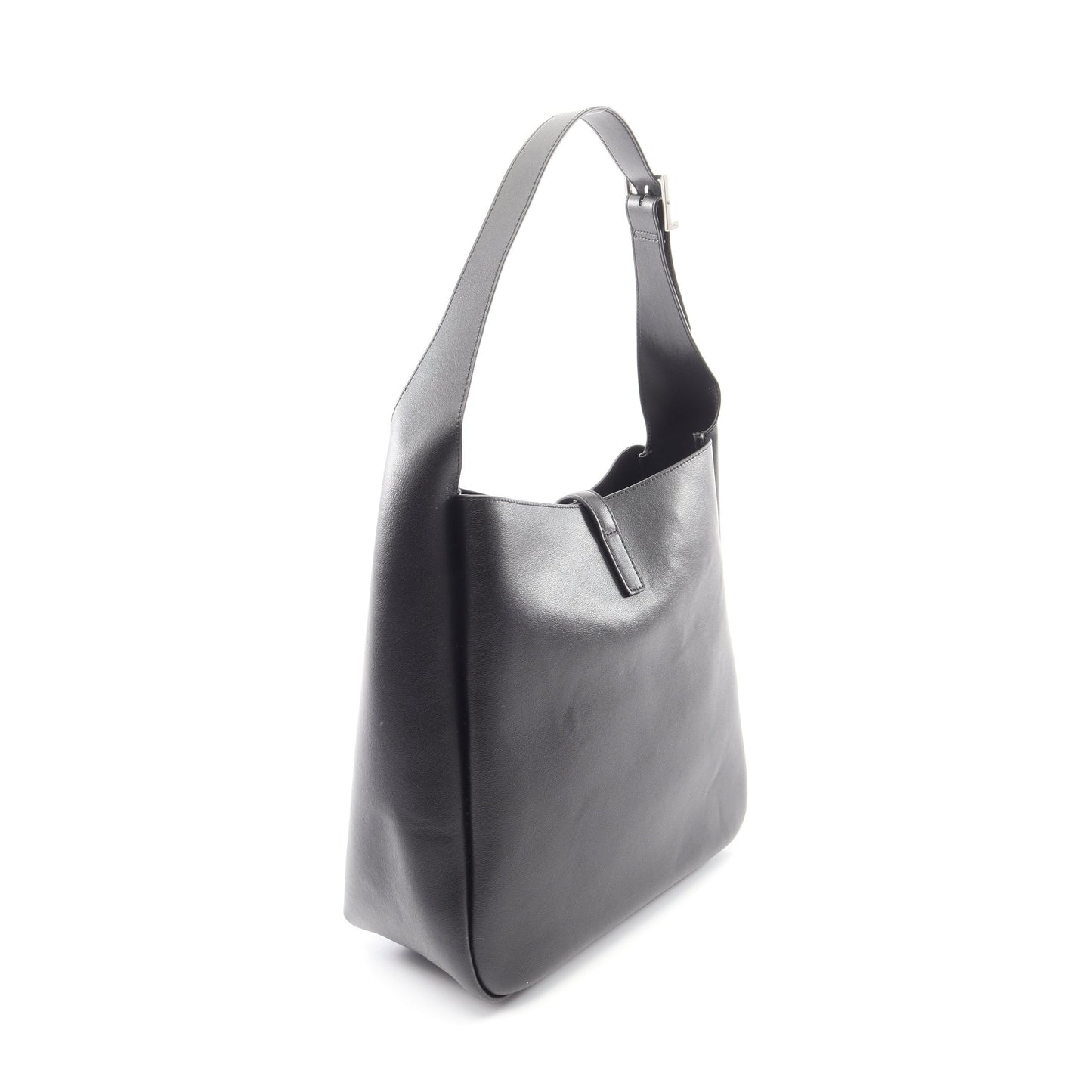 LE 5 A 7 ソフト ラージ ショルダーバッグ レザー ブラック サンローランパリ バッグ SAINT LAURENT PARIS