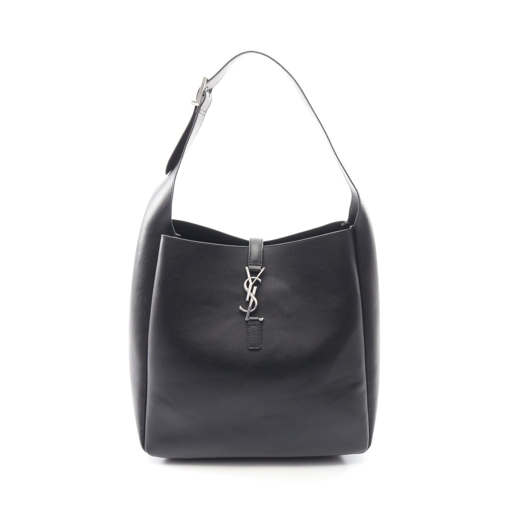 SAINT LAURENT PARIS レザー ショルダーバッグ LE 5 A 7 ソフト ラージ ショルダーバッグ レザー ブラック サン