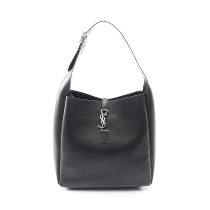 LE 5 A 7 ソフト ラージ ショルダーバッグ レザー ブラック サンローランパリ バッグ SAINT LAURENT PARIS