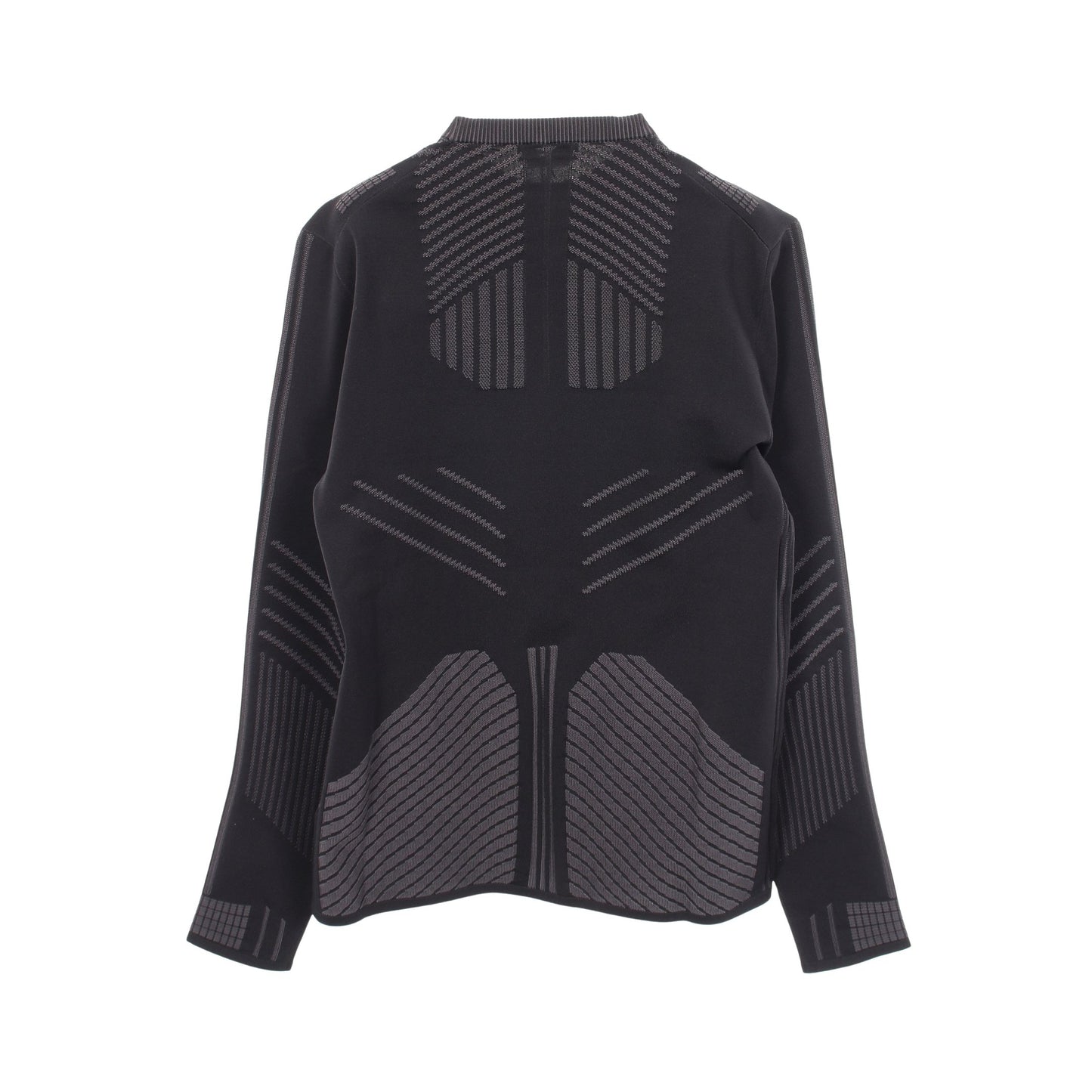 テクニカルニット スウェットシャツ トップス クルーネック ブラック オレンジ プラダ トップス PRADA