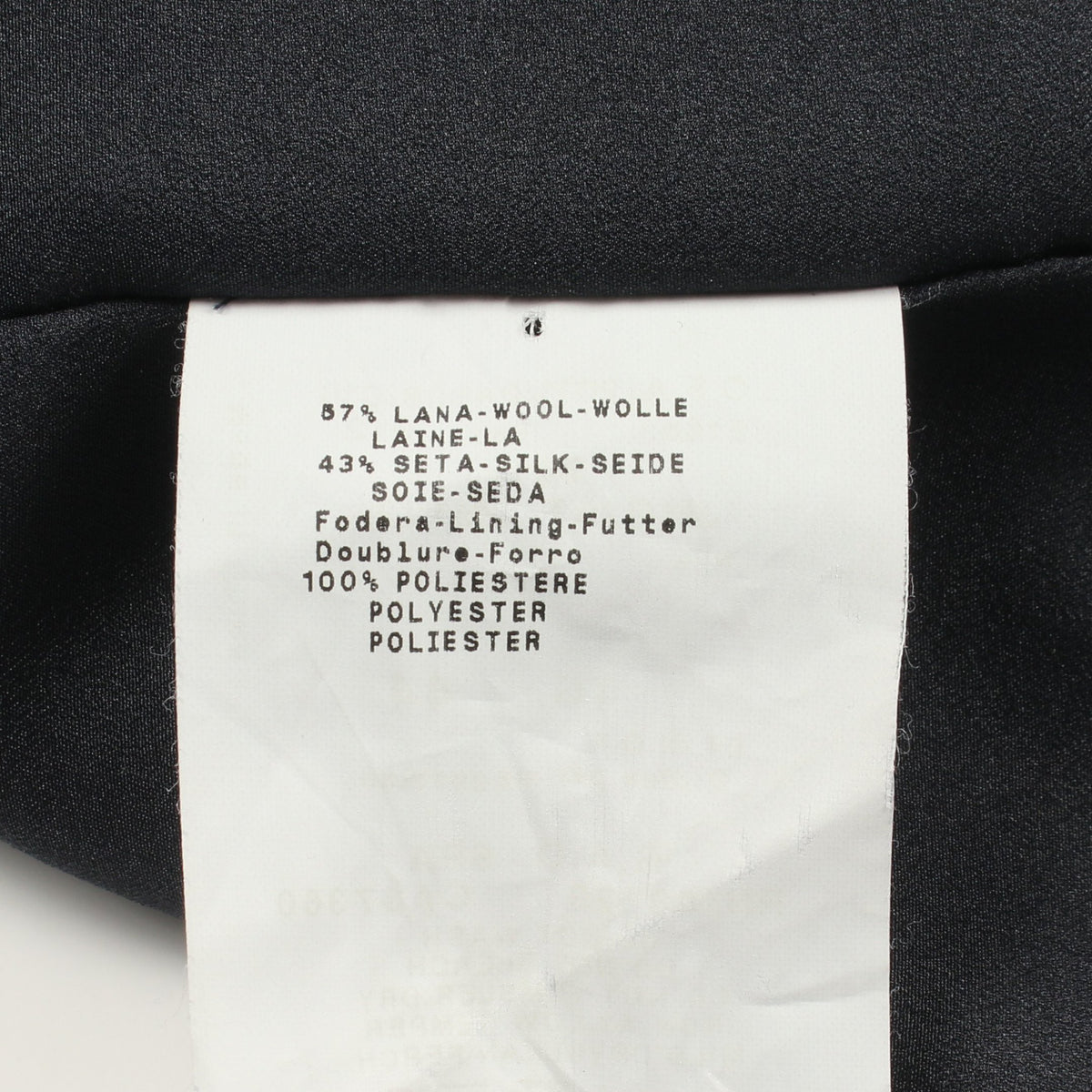 ペプラム ノーカラージャケット ウール シルク ネイビー アルマーニコレッツォーニ アウター Armani Collezioni