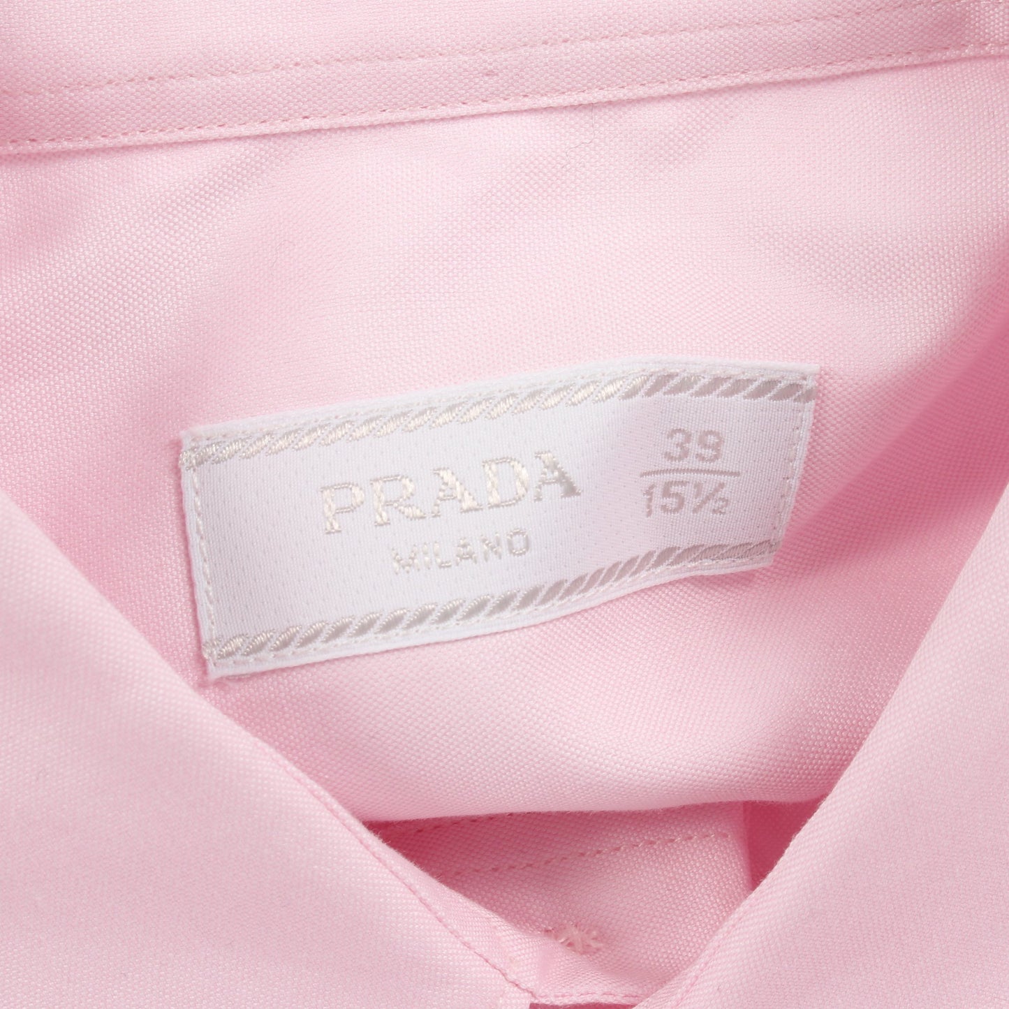 ロゴ刺繍 長袖 シャツ コットン ピンク プラダ トップス PRADA