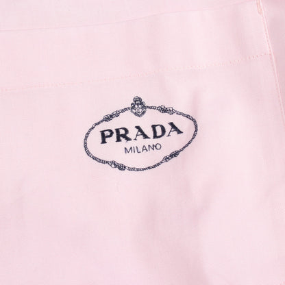 ロゴ刺繍 長袖 シャツ コットン ピンク プラダ トップス PRADA